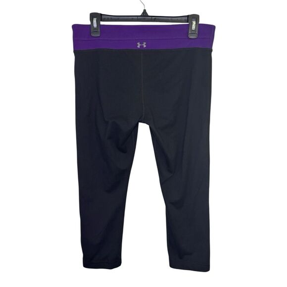 Under Armour Black and Purple Athletic Capri Leggings - Picture 2 of 6